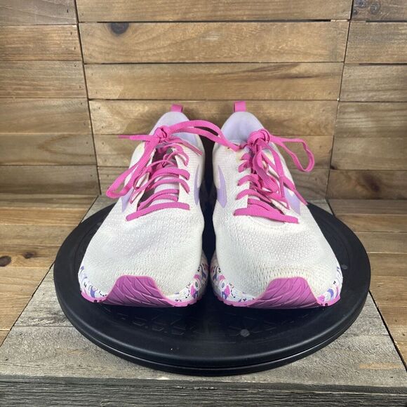Brooks Revel 4 Womens Size 9.5 B Pink White Violet Running Shoe NO INSOLES - Picture 2 of 10